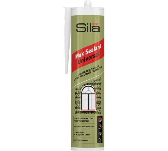 Герметик силиконовый универсальный Sila белый PRO Max Sealant 280 мл US2806